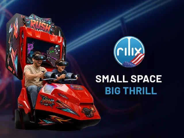Rilix piece for the American market featuring the slogan Small Space. Big Thrill.